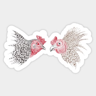 Cock Fight Sticker